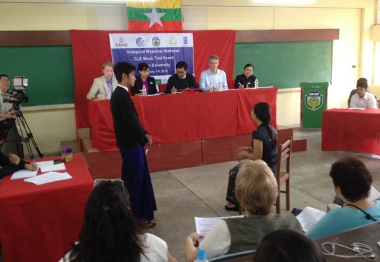 Inaugural Myanmar National CLE Mock Trial Event