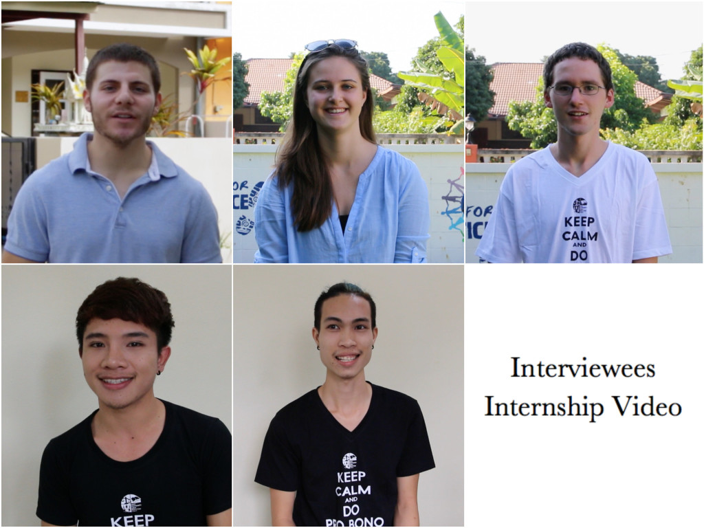 Interviewees Internship Video